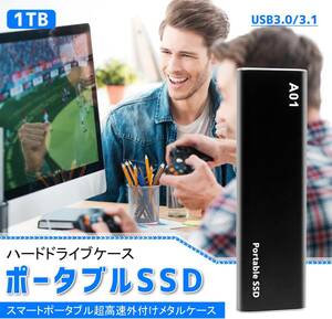 外付けSSD usb 3.0/USB3.1 Gen1高速SSD ポータブル データ保存用 PC/TV/スマホバックアップSSD 交換アダプター搭載-XF1