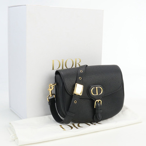 中古良品ディオールChristian Dior ボビー バッグ ミディアム レザー M9319 UBBN M900 ブラック系　 ランク：A us-2 レディース