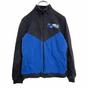 PUMA ジップアップ ジャケット キッズ 140～150 グレー ブルー プーマ スポーツ 古着卸 アメリカ仕入れ a401-5222