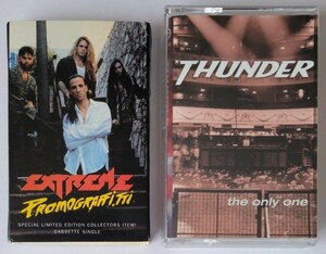 EXTREME カセットテープ THUNDER PROMOGRAFITTI THE ONLY ONE CASSETTE SINGLE TAPE エクストリーム サンダー MORE THAN WORDS LIVE PROMO