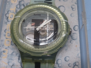 ■swatch AG1999 腕時計 OLYMPIC RECORDS TM SOCOG 1996 スウォッチ クォーツ 3針 アナログ ケース付き 電池交換済み 94241■！！