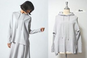 【SALE】●美品！DOUBLE STANDARD CLOTHING【ダブルスタンダードクロージング】Sov.(ソブ)ATHENAフ―ディーニット(*^_^*)定価24,000円+税