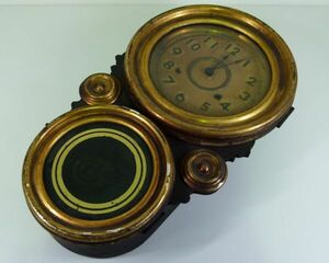 [IM] アンティーク　壁掛け時計　イングラハム社　アメリカ製　ゼンマイ式　1880年以降　だるま型時計 OH必要