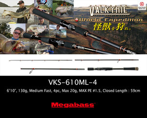 MEGABASS VALKYRIE World Expedition Multi VKS-610ML-4