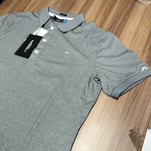 新品　J.LINDEBERG ジェイリンドバーグサイズ US M 日本 L 半袖ポロシャツ　未使用 人気のグレー　定価14300円