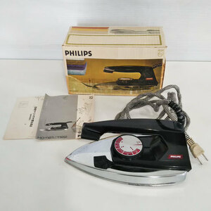 PHILIPS フラットアイロン HD 1121 箱入り 取扱説明書入り アンティーク ディスプレイ 昭和レトロ ジャンク 日本フィリップス