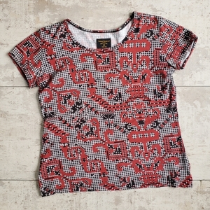 ヴィヴィアン ウエストウッド アングロマニア 総柄 コットン Tシャツ 半袖 イタリア製 44 Vivienne Westwood ANGLOMANIA