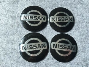 日産 NISSAN ホイール センターキャップシール 56.5ｍｍ 4枚セット アルミ製 カーステッカー 自動車 ●135番