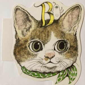 ヒグチユウコ 型抜きポストカード　B アルファベット 猫