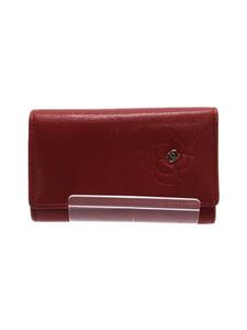 CHANEL◆キーケース/レザー/RED/レディース