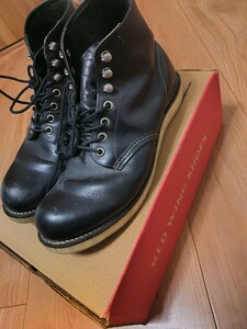 ★最終価格 RED WING レッドウィング プレーントゥ ブーツ 8165 D 26.5 ブラック made in USA