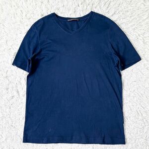 【極美品】XLサイズ LOUIS VUITTON ルイヴィトン Tシャツ ネイビー 紺 Vネック メンズ