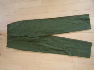 UTILITY COTTON TROUSERS W32 L35 32 35 SATEEN green