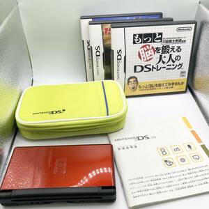 6407【動作未確認】 任天堂　Nintendo　ニンテンドー DS Lite レッド 本体　USG-001 中古