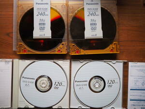 ◆◇送料無料/未使用 Panasonic パナソニック DVD-RAM 録画用4枚セット 両面2枚 片面2枚◇◆