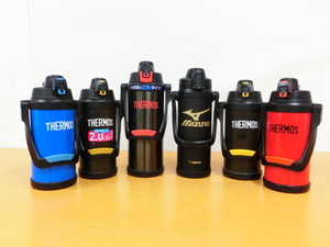 3292PEZ◎THERMOS サーモス/象印 水筒/スポーツボトル/スポーツジャグ/保冷ボトル 2L～2.06L 6点セット◎中古