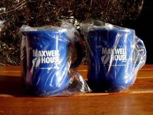 入手困難★デッドストック【Continental Plastics】お宝MAXWELL HOUSE COFFEE Mug２個セット★稀少Made in U.S.A.♪