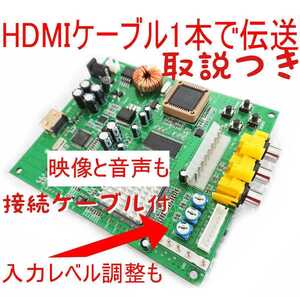 アップスキャンコンバーター RGBとコンポーネントも音声信号もHDMIへ変換 アーケードゲーム機等JAMMA基板に最適 アプコン15Khz入力対応