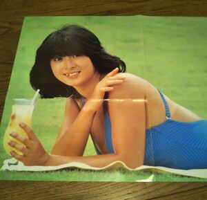 【河合奈保子】雑誌付録 水着 全身 大きなポスター 超セクシー 1枚 約76×35センチ 貴重　☆☆☆