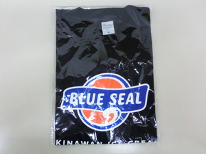 5040PNZ◎BLUE SEAL ブルーシール ロゴ Tシャツ Mサイズ ブラック 男女兼用 沖縄◎未開封