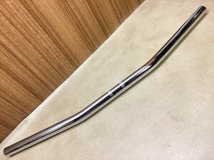 OLD MTB【 SAKAE MT 】 CP 鉄製 メッキ フラットバー ② 22.2mm 575mm 新品 経年保管品 検) Vintage DH XC クロモリ