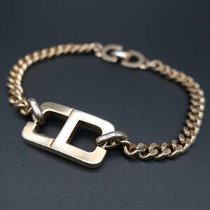 正規品 クリスチャンディオール CDロゴ Dior ブレスレット ゴールド 美品 Gold Bracelet Authentic Mint Christian Dior