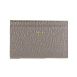 セリーヌ CELINE カードケース 名刺入れ レザー グレージュ 中古 新入荷 OBB0543