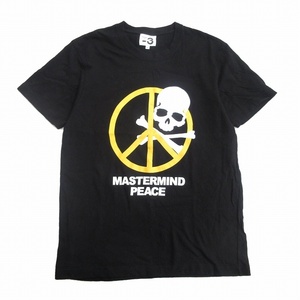 美品 マスターマインド mastermind JAPAN ファイナルカウントダウン FINAL COUNT DOWN スカル ピースマーク Tシャツ M 黒 ブラック メンズ