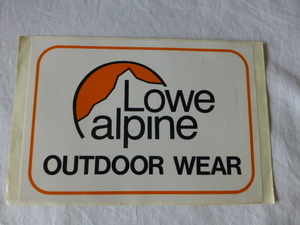 ローアルパイン Lowe alpine LOWE ALPINE 大判 ステッカー ローアルパイン Lowe alpine LOWE ALPINE OUTDOOR WEAR