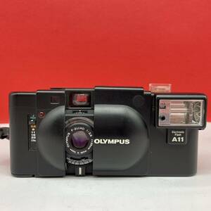 □ OLYMPUS XA コンパクトフィルムカメラ Electronic Flash A11 ストロボ 動作確認済 シャッター、フラッシュOK オリンパス