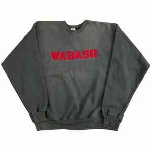 90s Champion スウェット トレーナー XL ブラック Wabash カレッジ 大学 ワンポイント ロゴ チャンピオン ヴィンテージ