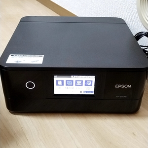 ★動作OK★ EPSON EP-881AB エプソン カラリオ インクジェットプリンター ブラック 複合機 スキャナー コピー 写真 印刷 未使用インク付き