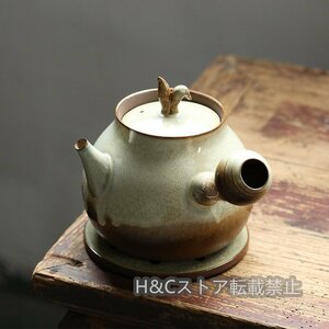 職人手作り 陶器 煎茶道具 茶壺 茶壷 急須 常滑焼 茶器 茶道具 容量：800ML