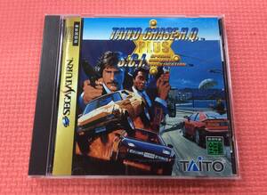 【GM4329/60/0】ジャンク★SSソフト★タイトーチェイスH.Q＋S.C.I★レース★プラス★セガサターン★SEGA SATURN★レトロゲーム★説明書付き