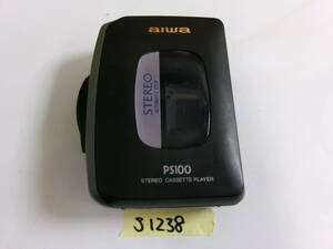 (S-1238)AIWA ポータブルカセットプレーヤー PS100 動作未確認 現状品