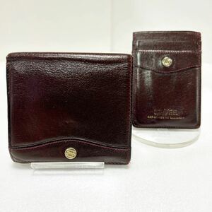 ☆2点セット☆ ◆GOLD PFEIL ゴールドファイル◆　折り財布＆定期入れ　ダークブラウン　MADE IN GERMANY 【USED】0229A