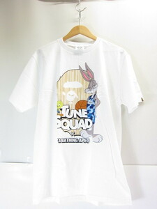 A BATHING APE ア・ベイシングエイプ × SPACE JAM スペース ジャム 半袖Tシャツ SIZE:L メンズ 衣類 ▲UF3211