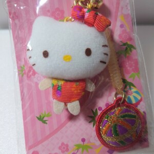 海外 香港 限定 ハローキティ Hello Kitty ぬいぐるみ マスコット ストラップ 電話縄