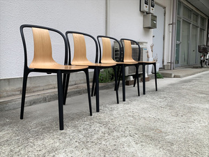 美品■Vitra/ヴィトラ■Belleville chair/ベルヴィルチェア■スタッキング■4脚セット■定価28万円程■④