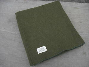 Qn572 1972年 米軍 vintage ウール ブランケット US army Bed Blanket 66”ｘ84” DSA100-72-C-1612 キャンプ 80サイズ