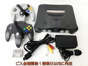 【1円】任天堂 ニンテンドーロクヨン 本体 セット N64 未検品ジャンク コントローラー ACアダプター AVケーブル DC05-034jy/G4