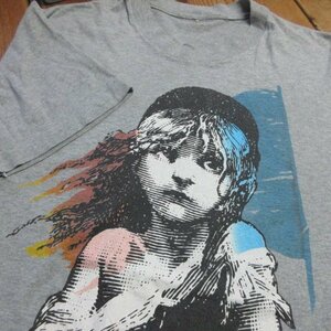 80s USA製　Tシャツ L グレー　レミゼラブル Les Miserables 映画　舞台　ビンテージ　オールド　アメカジ　古着　sy184