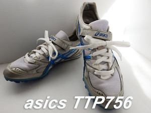 12d1114）asics　アシックス　TTP756 オールウェザー　土トラック兼用　27㎝　スパイク