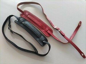 FENDER　Vintage Strap　赤・黒　2本セット　中古品　【加工あり】　送料無料　フェンダー　ヴィンテージストラップ