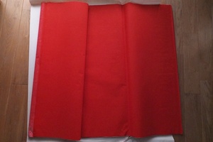 ＃ 古紙 中国 80年 四尺 深い紅色 色宣紙 画仙紙 約50枚 2kg 書画書道＃