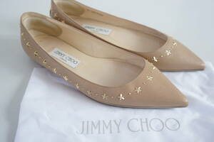 JIMMY CHOO ジミー チュウ*37/23.5ｃｍ*星スタッズ*フラットシューズ/バレエシューズ/靴**