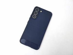 Galaxy S22用 ソフトケース カーボン カバー TPU SC-51C/SCG13 ネイビー