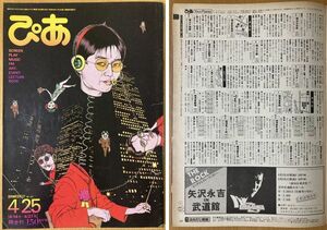 ★ぴあ 1980/4/25 YMO 中島みゆき 谷山浩子 パンタ 矢沢永吉 サザンオールスターズ ふきのとう 根津甚八 高山厳 伊勢正三 坂本龍一 S55 