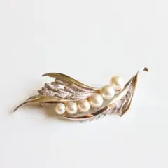 MIKIMOTO ミキモト パールシルバーブローチ