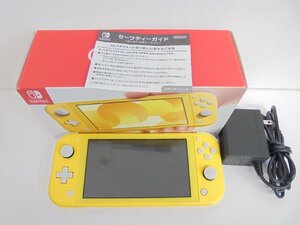 【86】1円～Nintendo 任天堂 SWITCH スイッチ Lite イエロー HDH-001 ゲーム機 アダプター 箱付き USED品